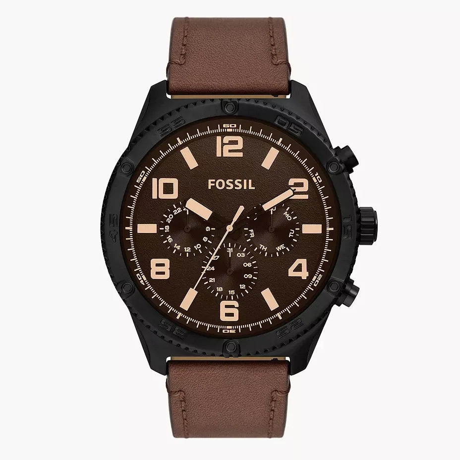 Fossil Brox de caballero pulsera de piel – BQ2802