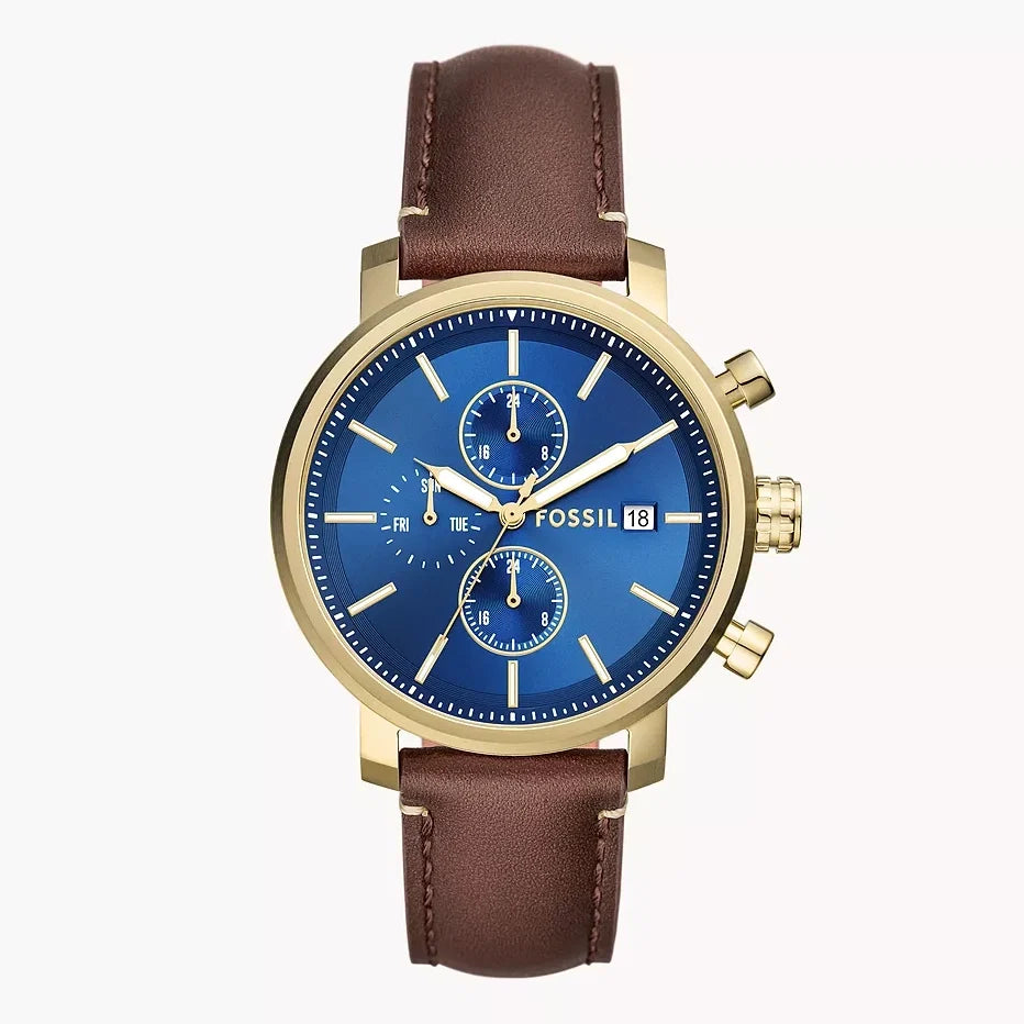 Fossil Rhett de hombre pulsera de cuero – BQ2848