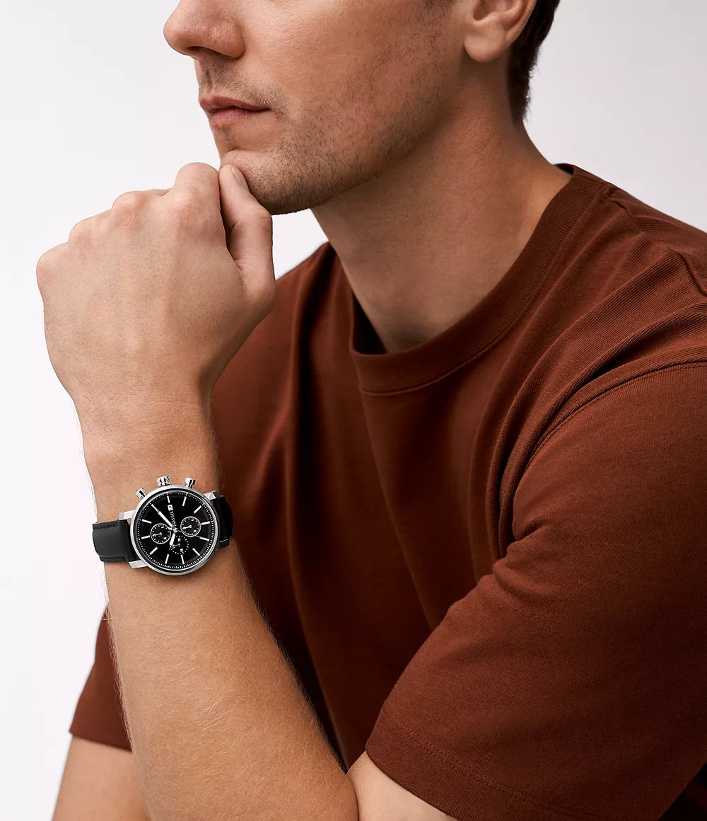 Fossil Rhett de hombre correa de cuero – BQ2849