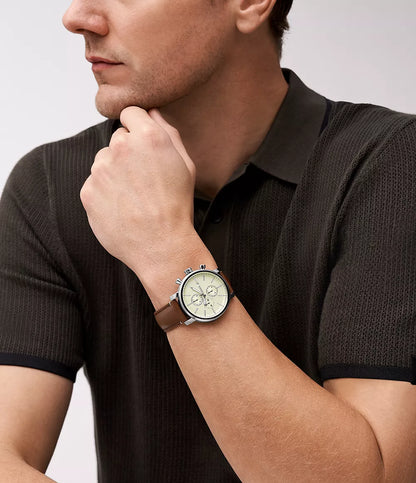 Fossil Rhett de hombre correa de cuero 42mm – BQ2850