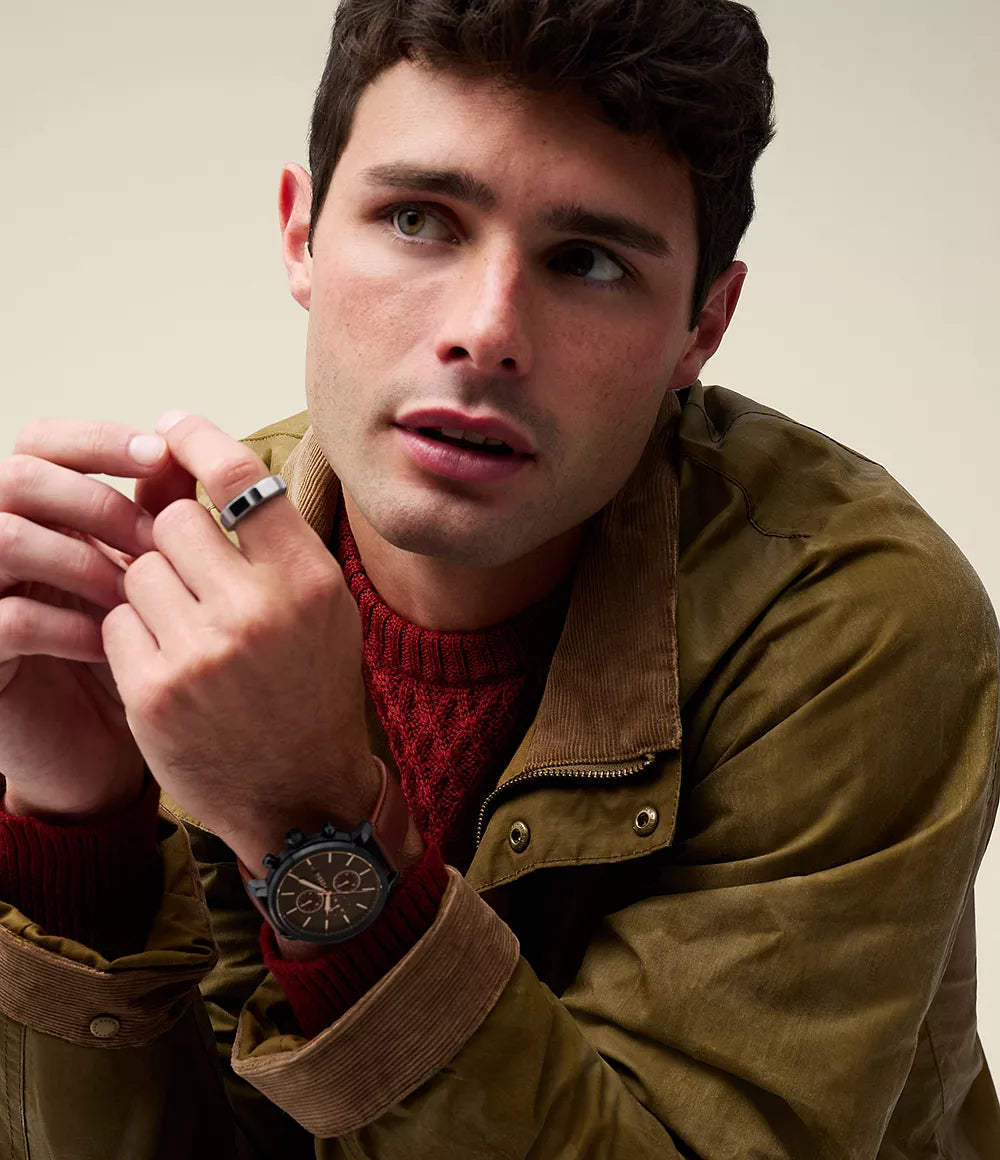 Fossil Rhett de caballero pulsera de cuero – BQ2894