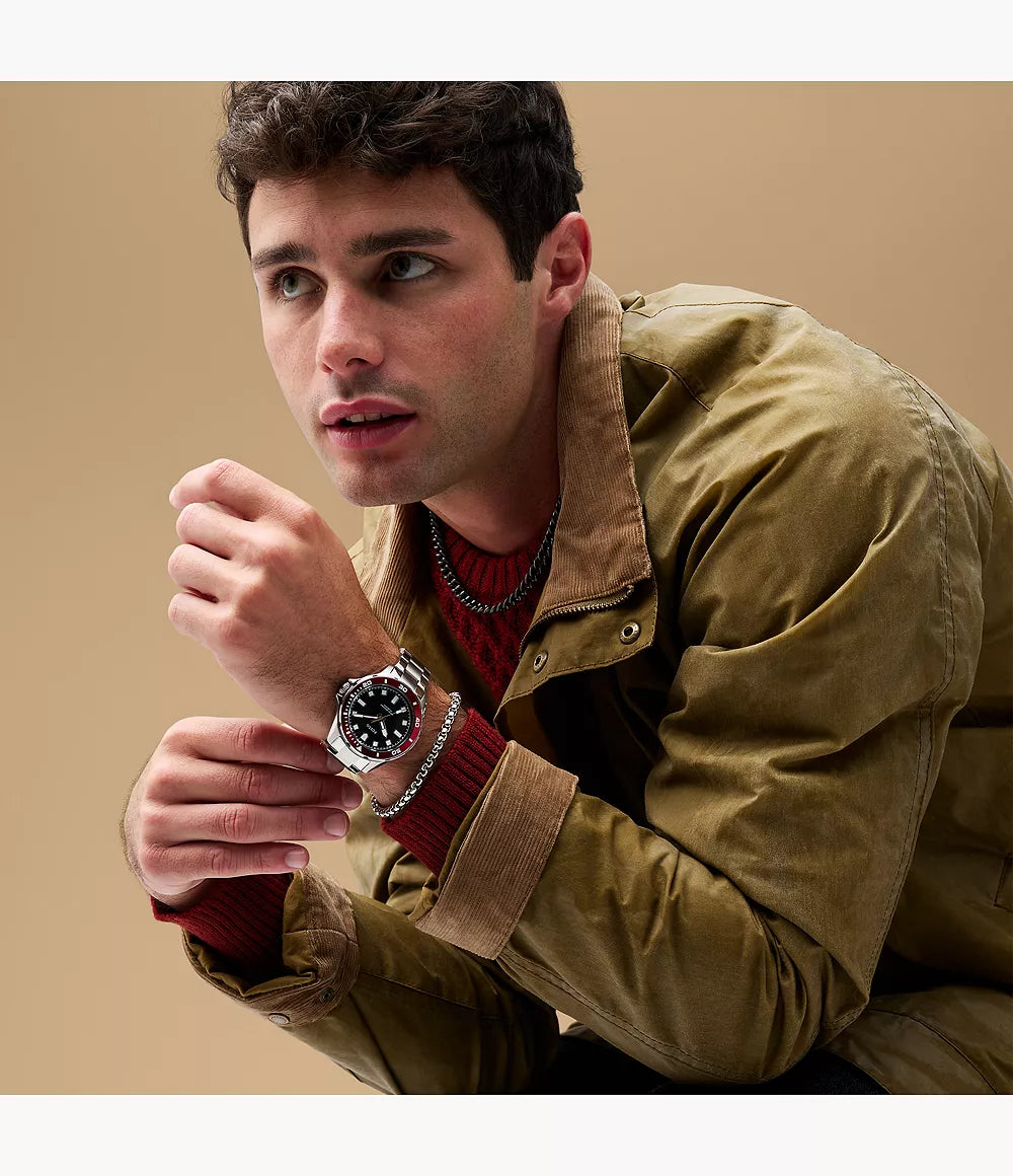 Fossil Dalton para caballero pulsera de metal – BQ2896