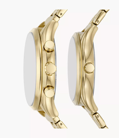 Fossil Set para dama y caballero pulsera de metal – BQ2899SET