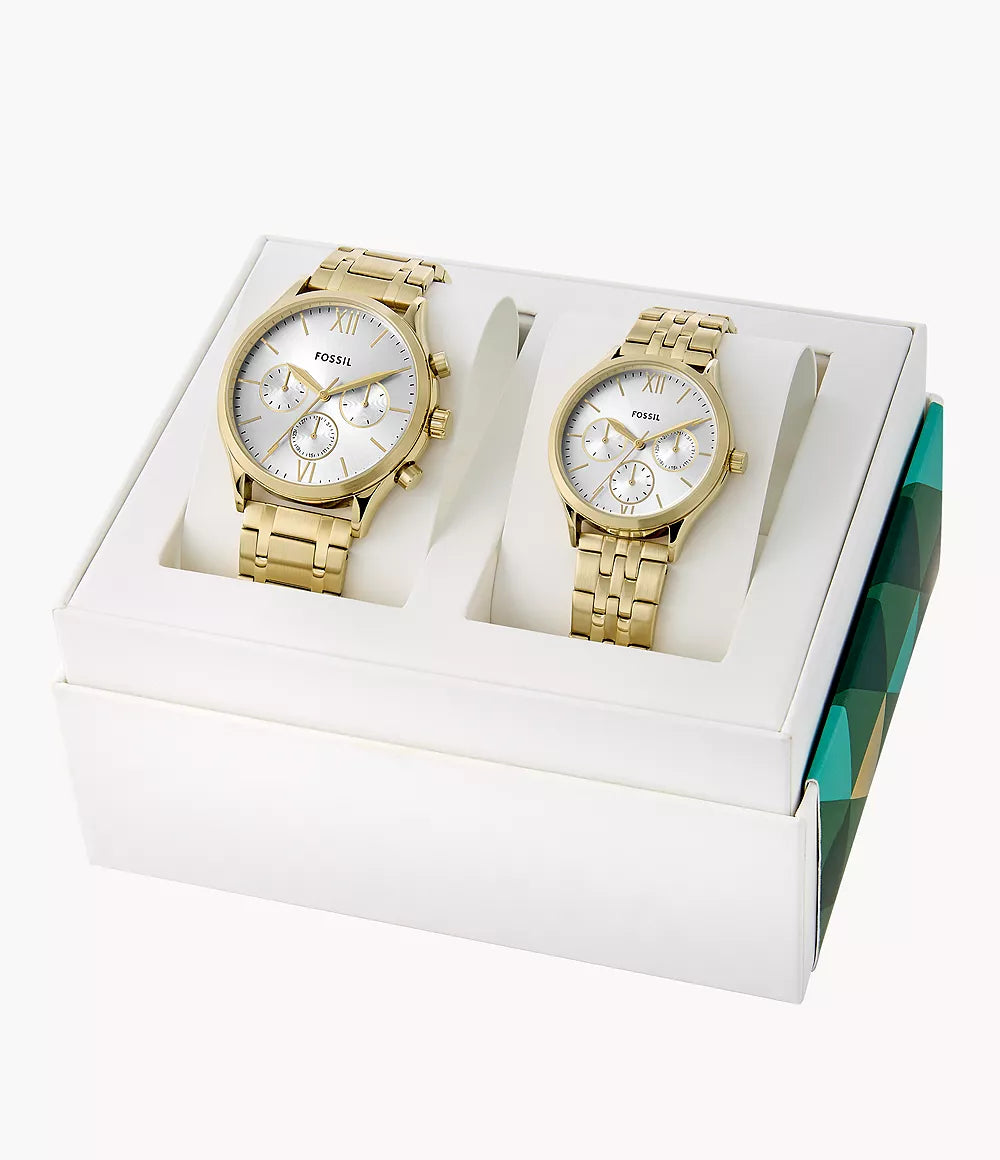 Fossil Set para dama y caballero pulsera de metal – BQ2899SET