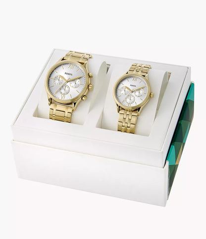 Fossil Set para dama y caballero pulsera de metal – BQ2899SET