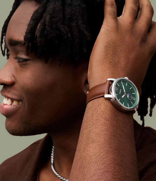Fossil Rhett de piel de hombre 43 mm – BQ2907