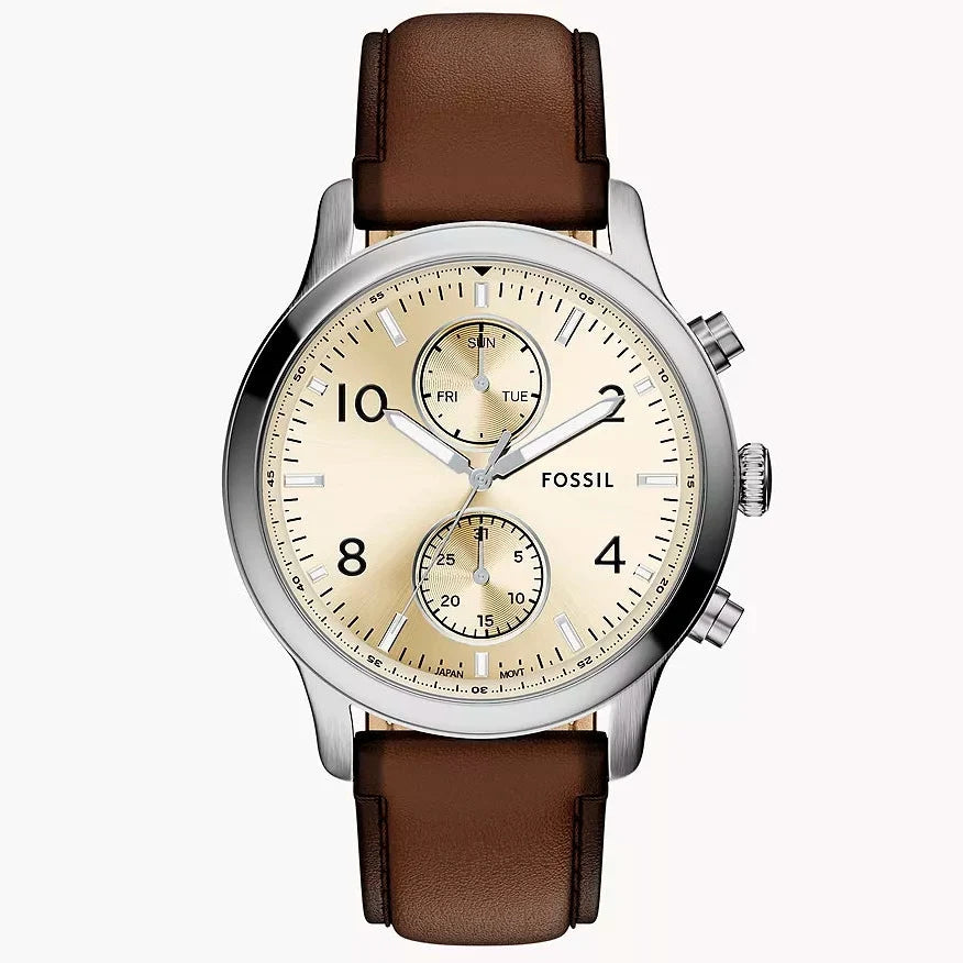 Fossil Bennett de hombre pulsera de cuero – BQM7105