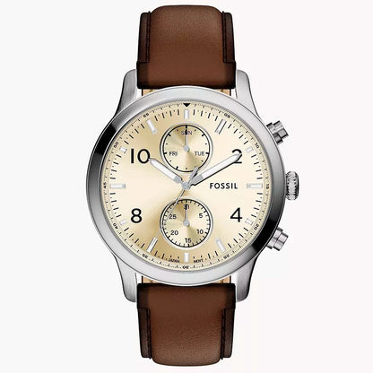 Fossil Bennett de hombre pulsera de cuero – BQM7105