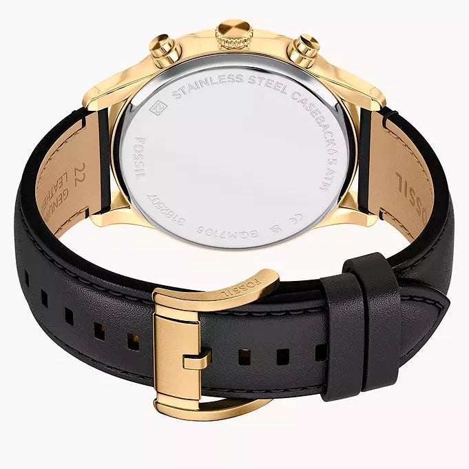 Fossil Bennet de hombre pulsera de cuero – BQM7106
