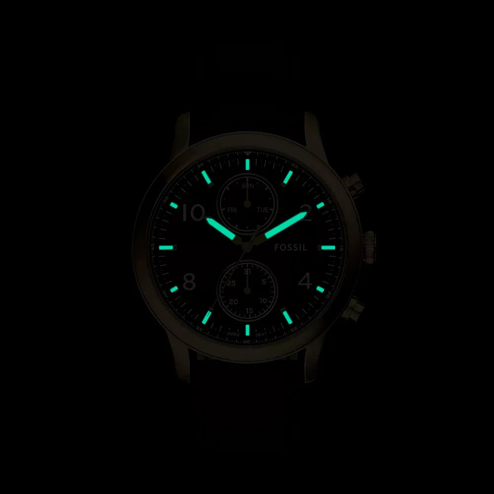Fossil Bennet de hombre pulsera de cuero – BQM7106