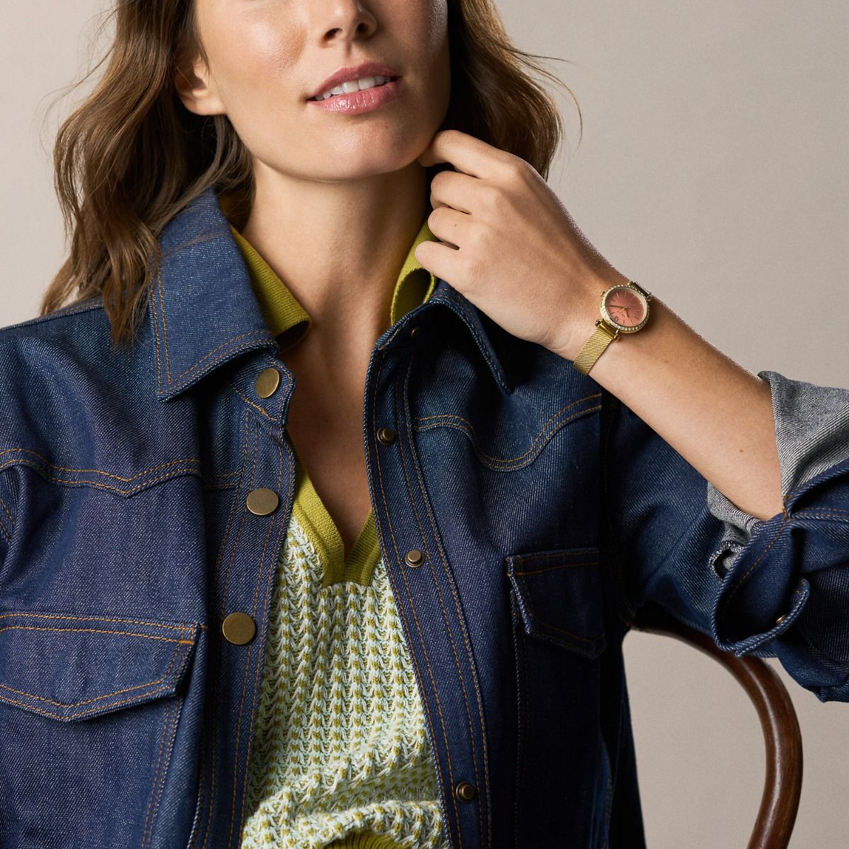 Fossil Tillie Mini de dama correa mesh – BQW8040