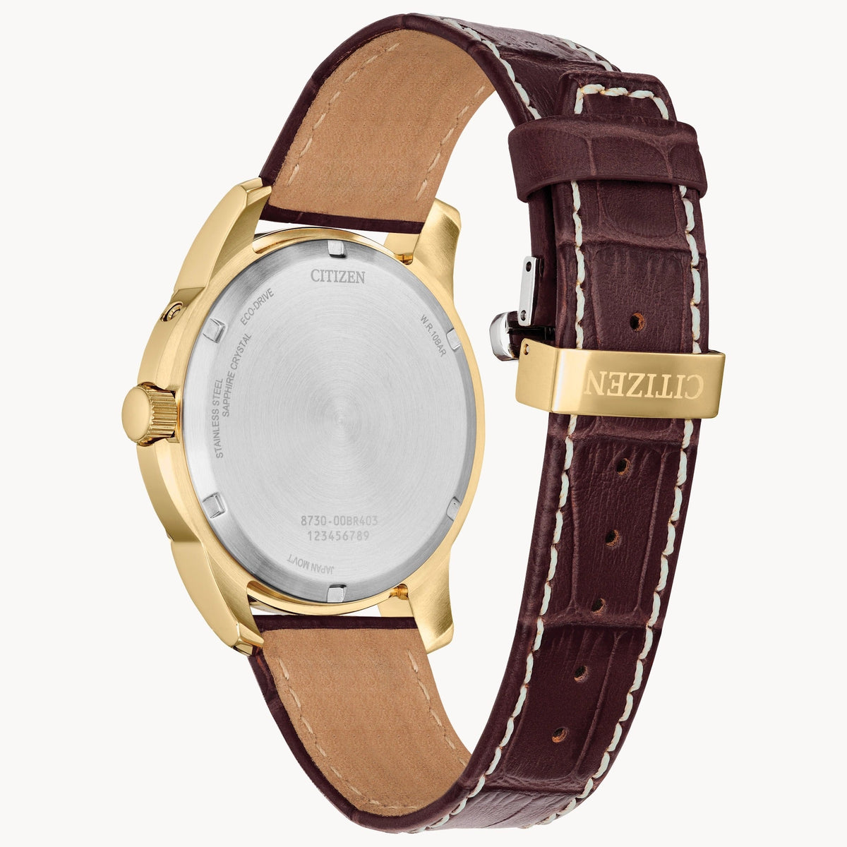 Citizen de hombre correa cuero Eco-Drive Moonphase – BU0082-06P