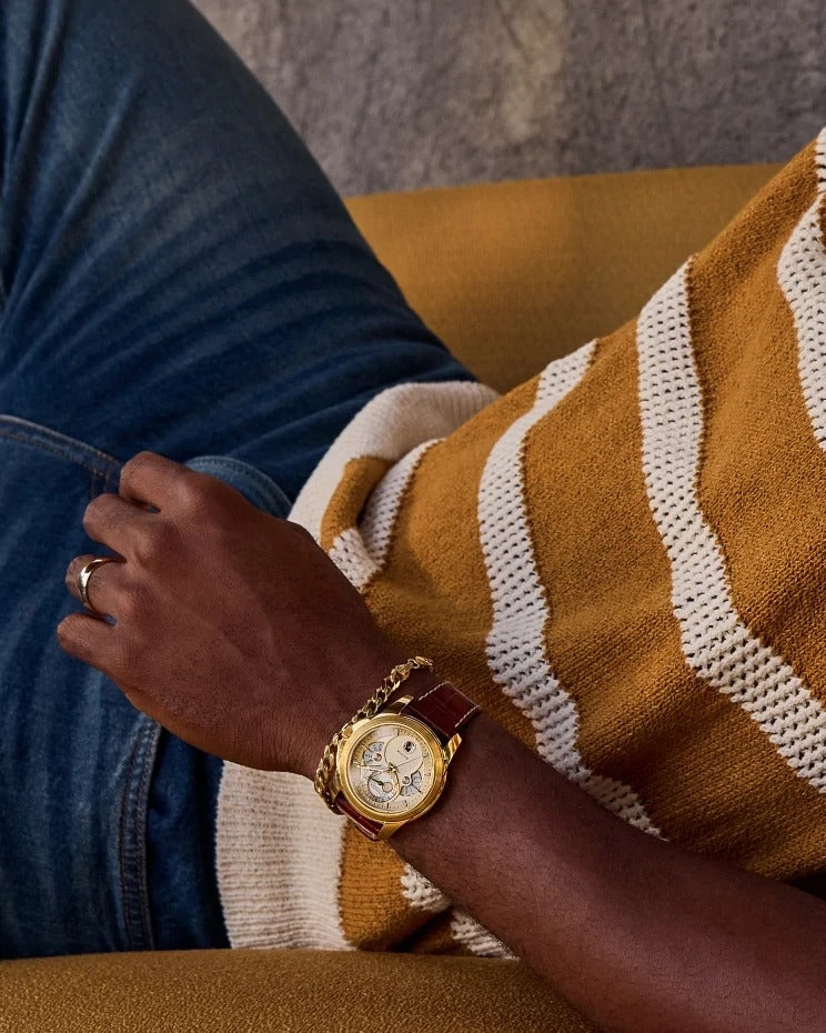 Citizen de hombre correa cuero Eco-Drive Moonphase – BU0082-06P