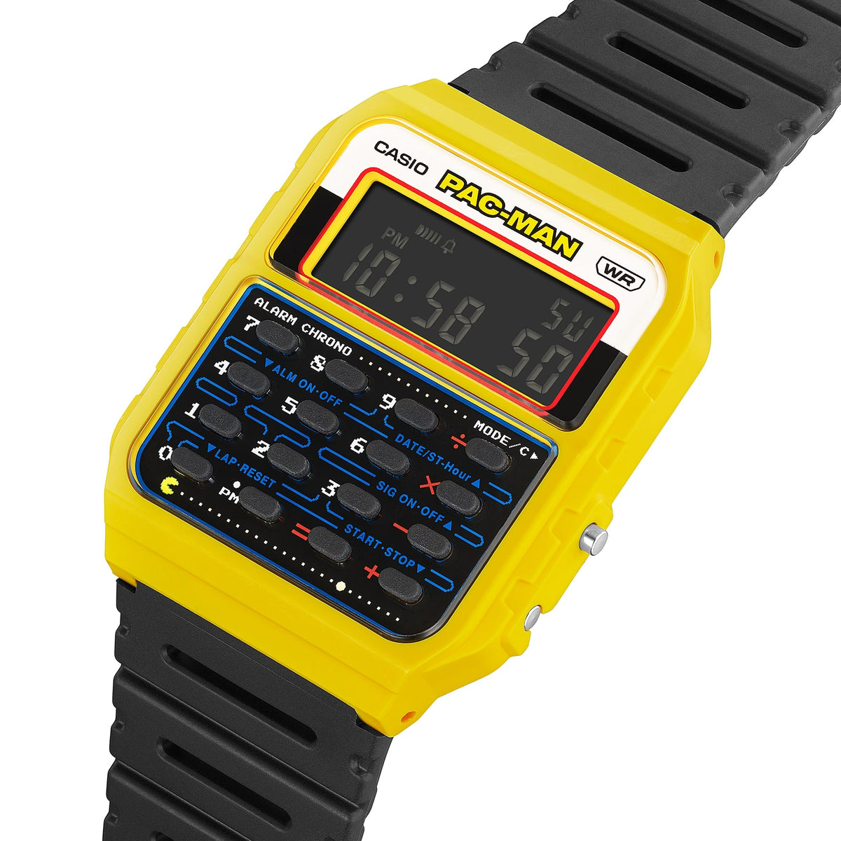 Casio unisex pulsera de caucho Pac-Man – CA-53WPC-1B