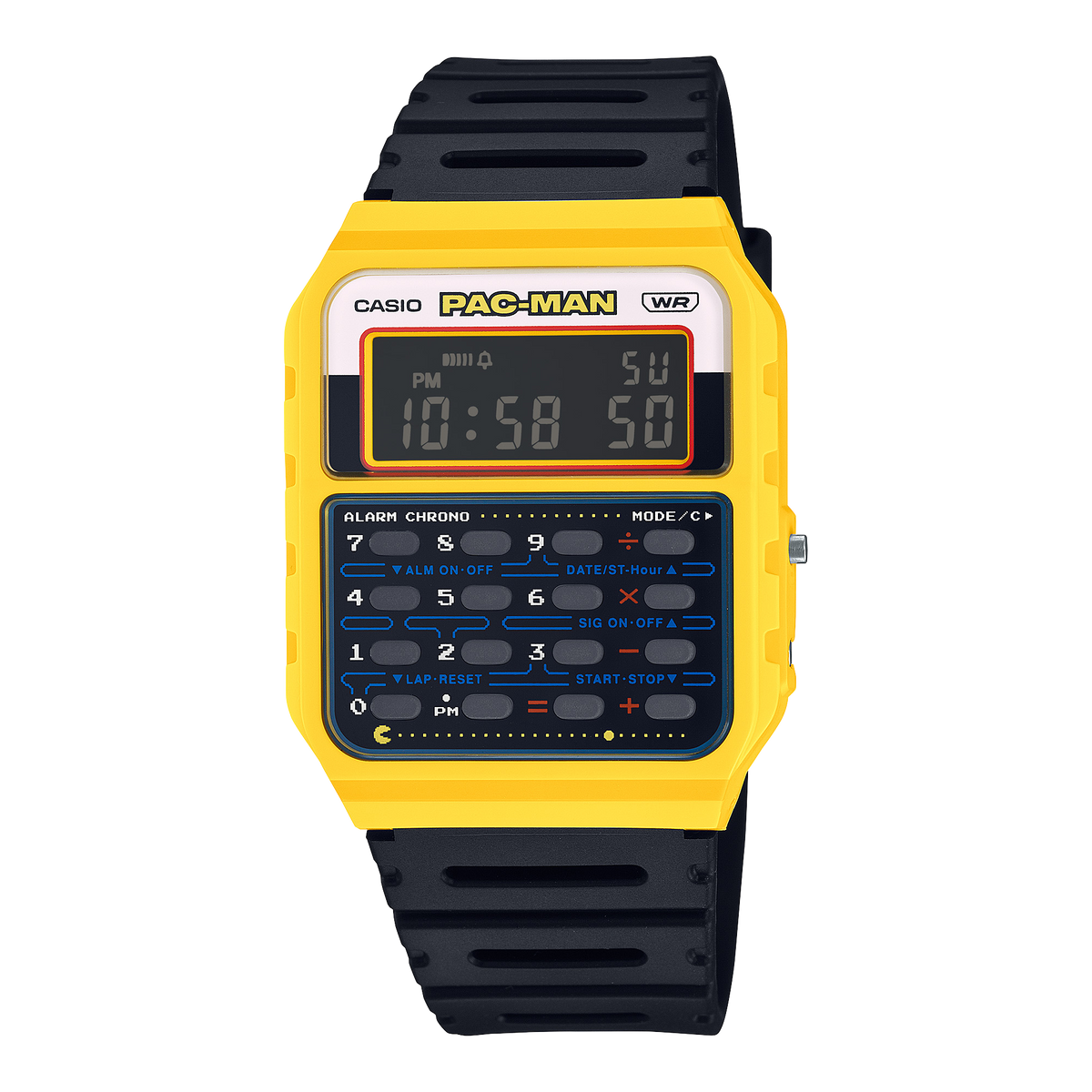 Casio unisex pulsera de caucho Pac-Man – CA-53WPC-1B