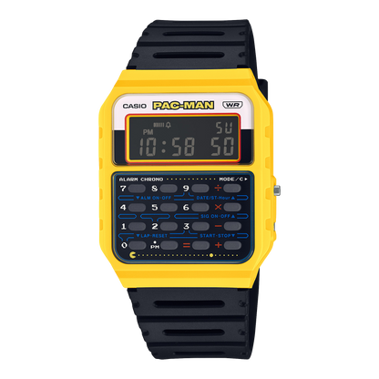 Casio unisex pulsera de caucho Pac-Man – CA-53WPC-1B
