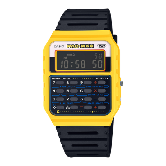Casio unisex pulsera de caucho Pac-Man – CA-53WPC-1B
