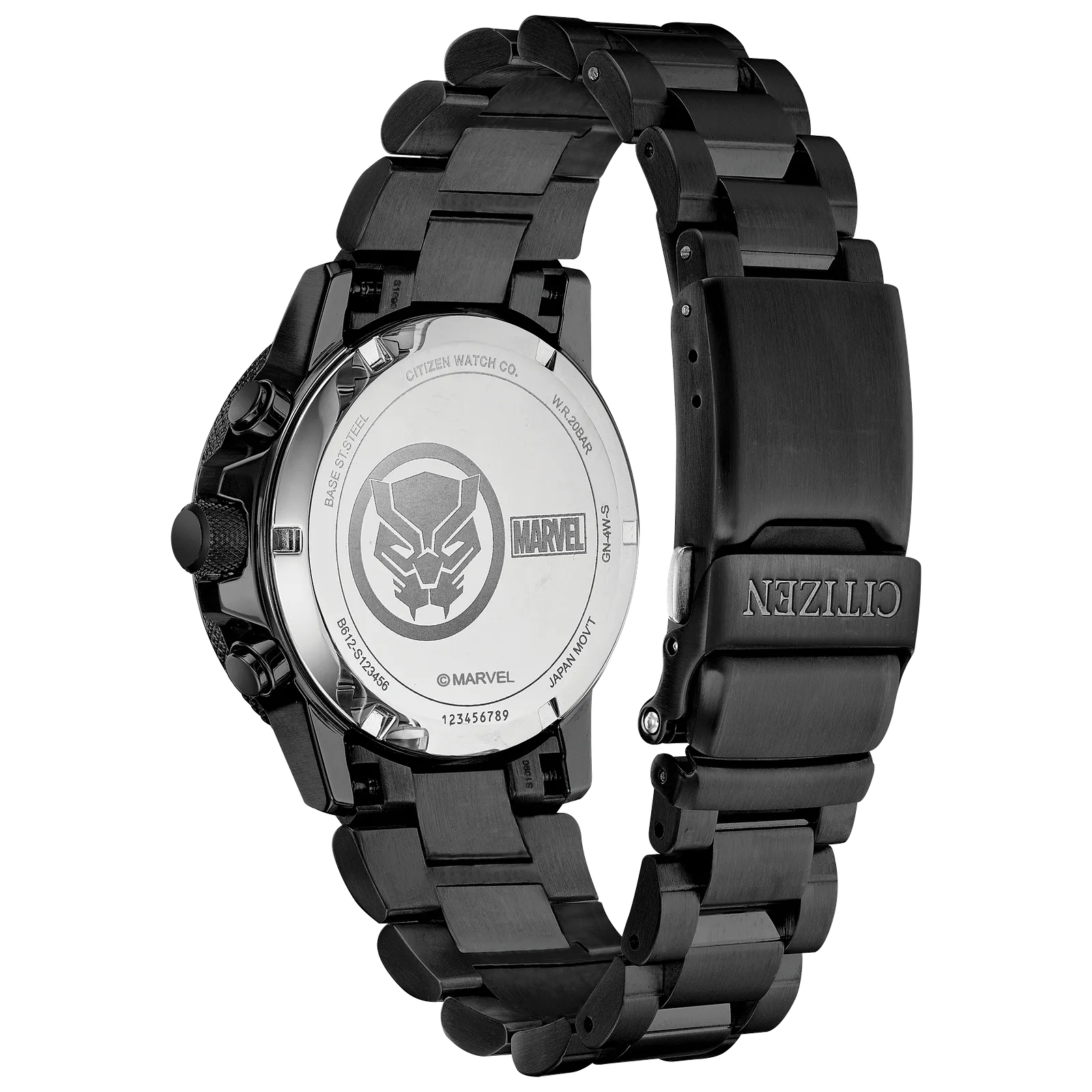 Citizen Black Panther Marvel Eco-drive de hombre pulsera de metal – CA0297-52W
