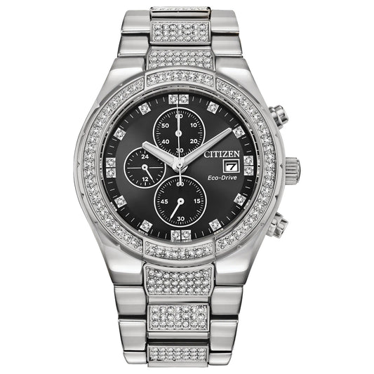 Citizen Crystal de hombre correa de metal Eco-Drive – CA0750-53E
