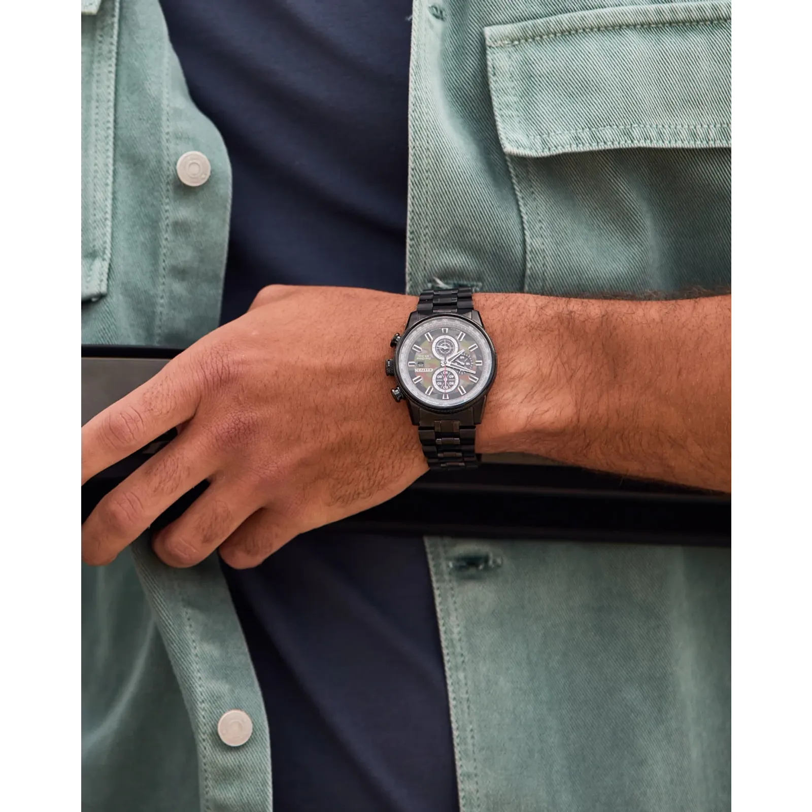Citizen Nighthawk Eco-drive de hombre correa de metal – CA0805-53X