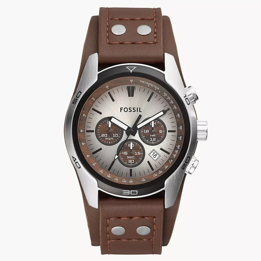 Fossil Coachman de caballero banda de cuero 45 mm – CH2565