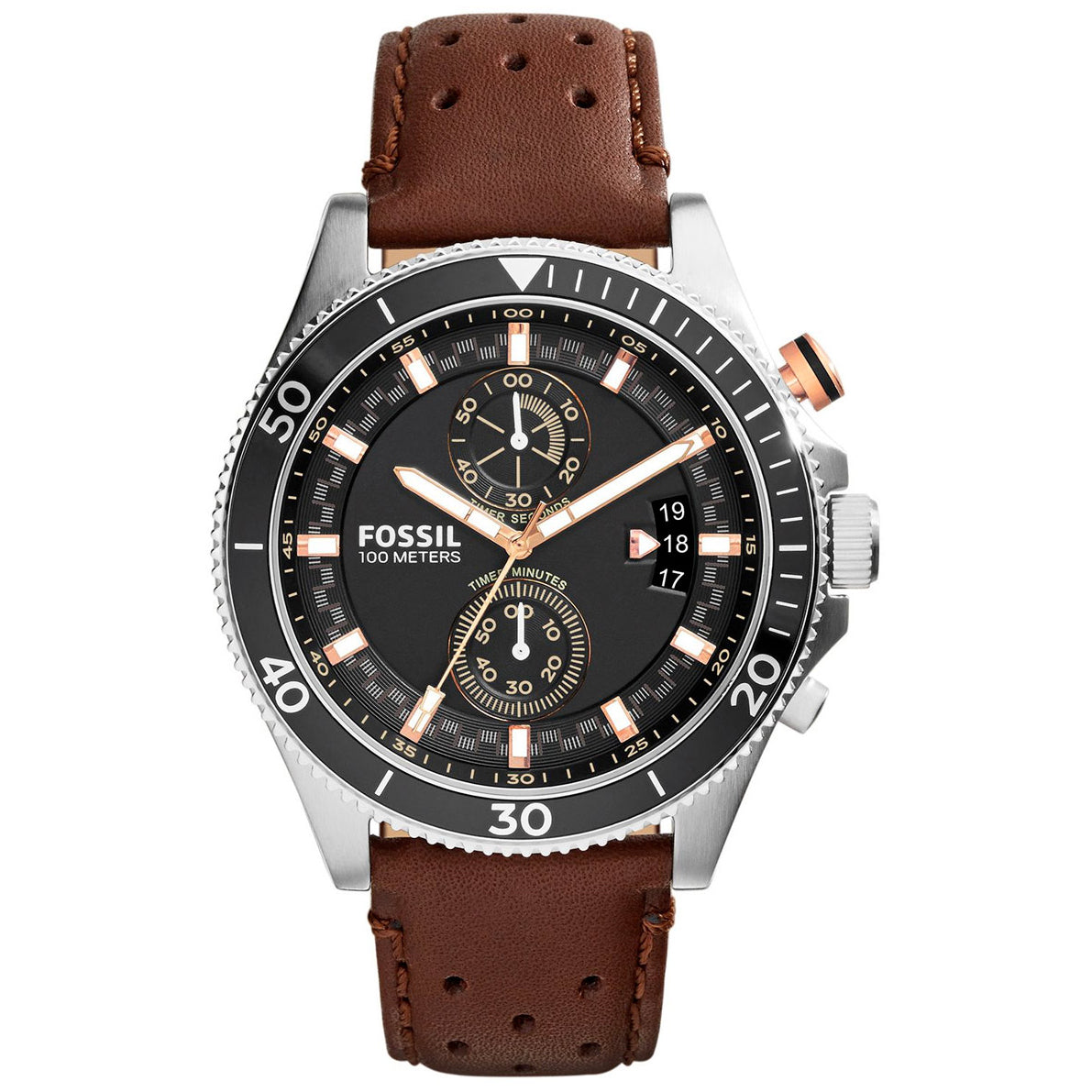 Fossil Wakefield de caballero pulsera de piel – CH2944