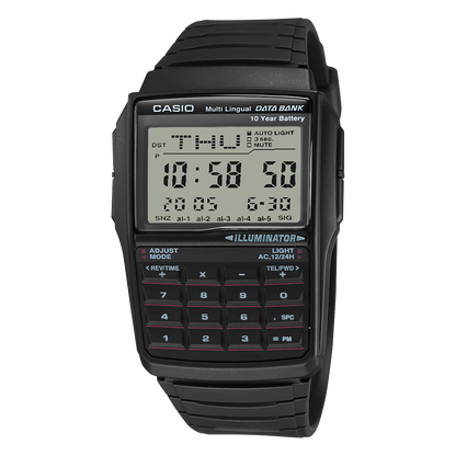 Casio para Caballero, Illuminator Data Bank 10 Años de Batería – DBC-32-1A