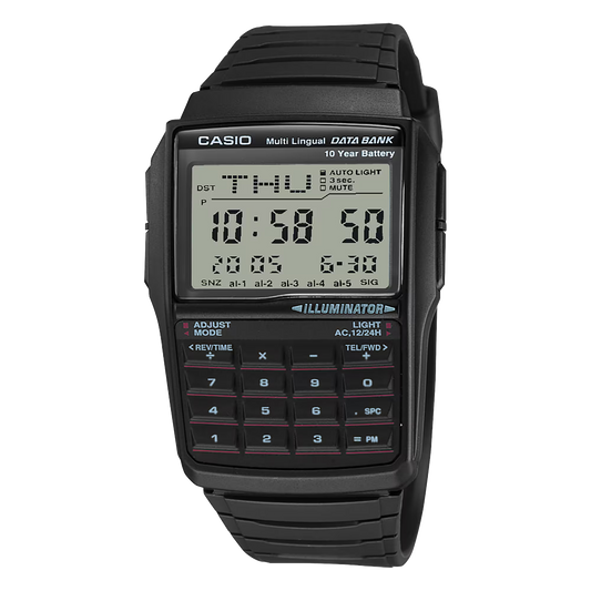 Casio para Caballero, Illuminator Data Bank 10 Años de Batería – DBC-32-1A
