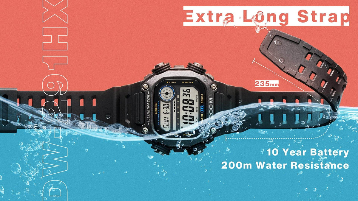 Casio para Hombre, Illuminator 10 Años de Batería – DW-291HX-1AV