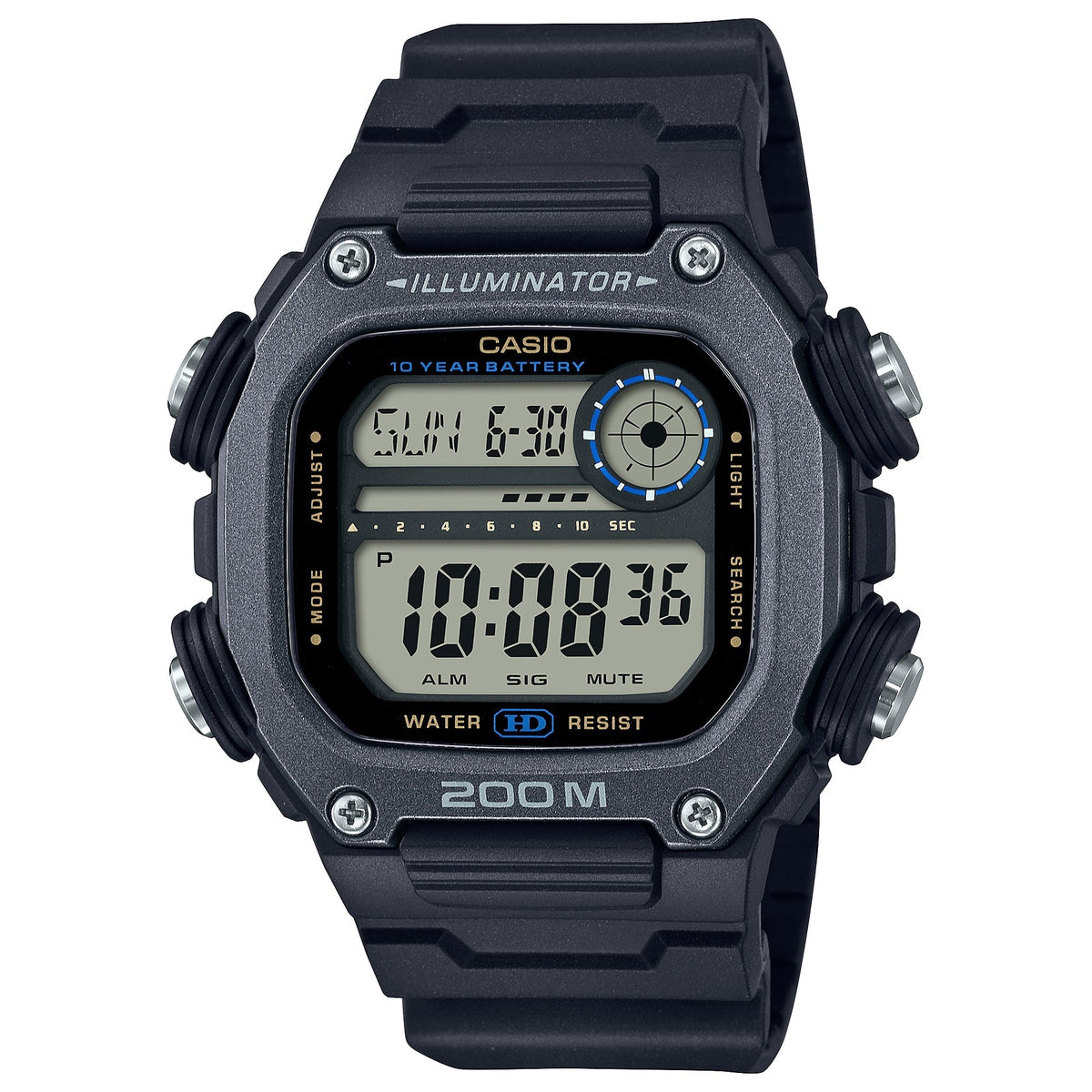 Casio para Hombre, Illuminator 10 Años de Batería – DW-291HX-1AV