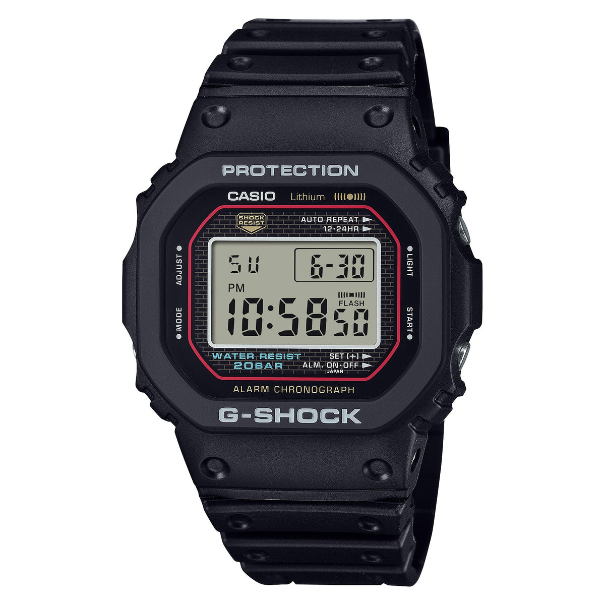G-Shock de hombre correa de caucho – DW-5000R-1A
