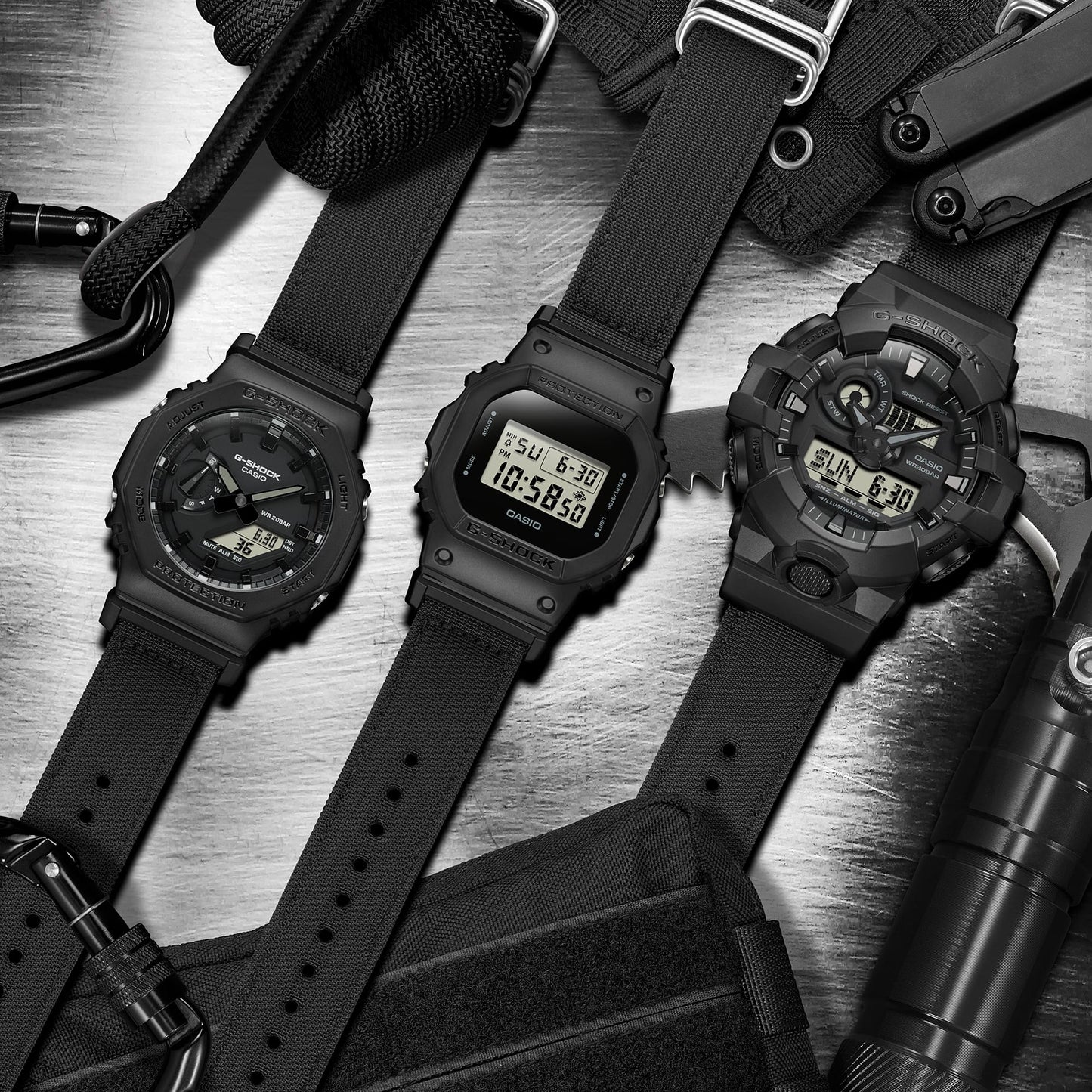 G-Shock Pulsera de Tela para Caballero Digital – DW-5600BCE-1