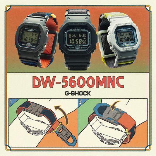 G-Shock de hombre pulsera de tela – DW-5600MNC-1