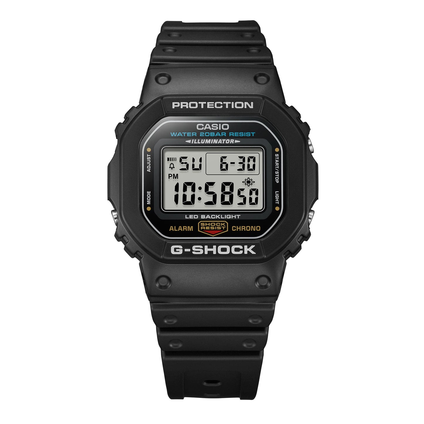 G-Shock Pulsera de Caucho para Caballero Digital – DW-5600UE-1