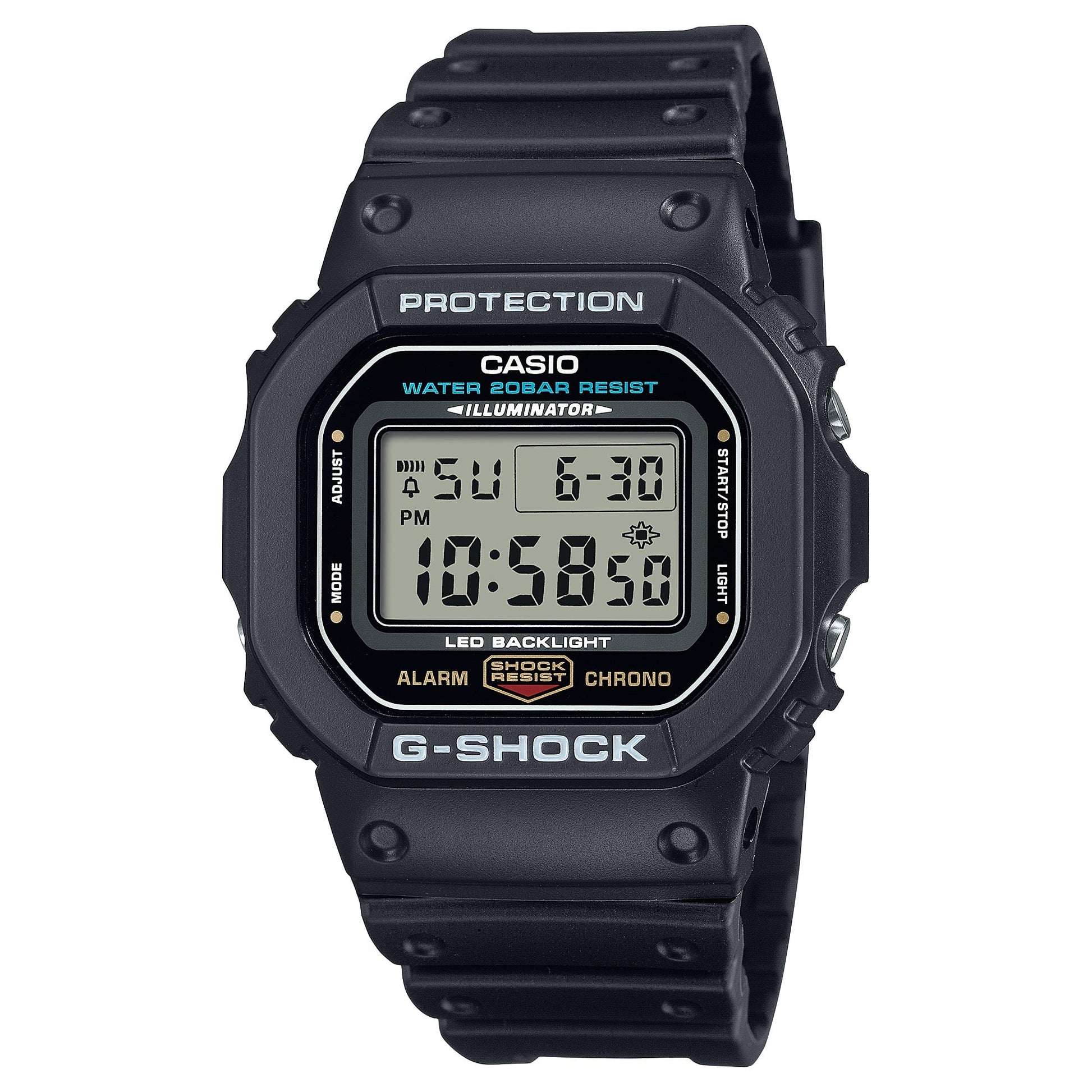 G-Shock Pulsera de Caucho para Caballero Digital – DW-5600UE-1