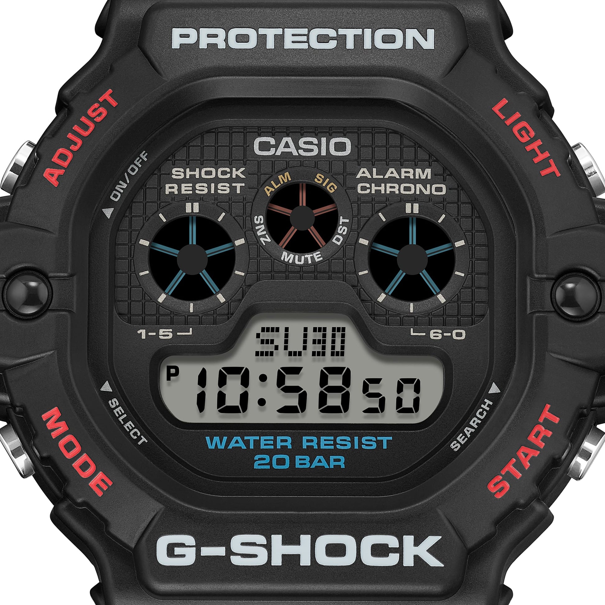 DW-5900U-1 Reloj G-Shock digital de hombre correa de caucho
