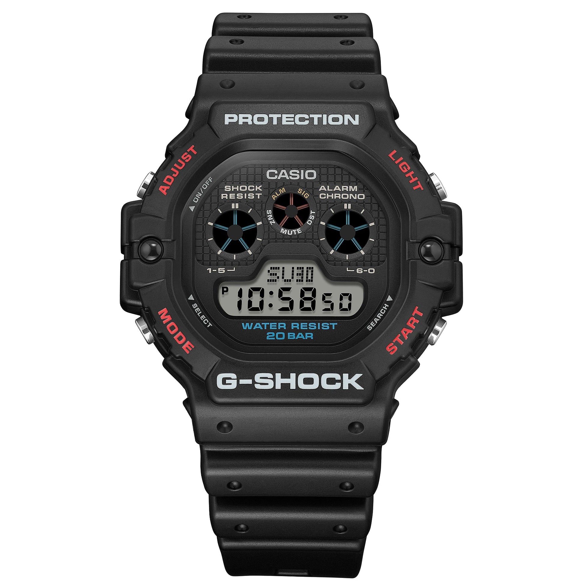 DW-5900U-1 Reloj G-Shock digital de hombre correa de caucho