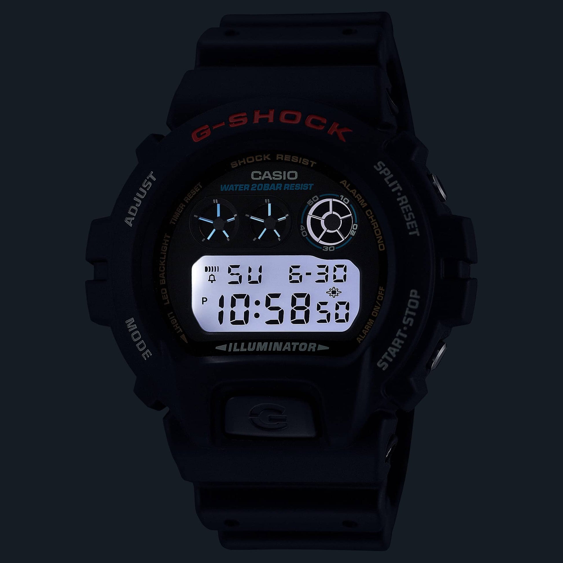 G-Shock Pulsera de Caucho para Caballero Digital – DW-6900U-1