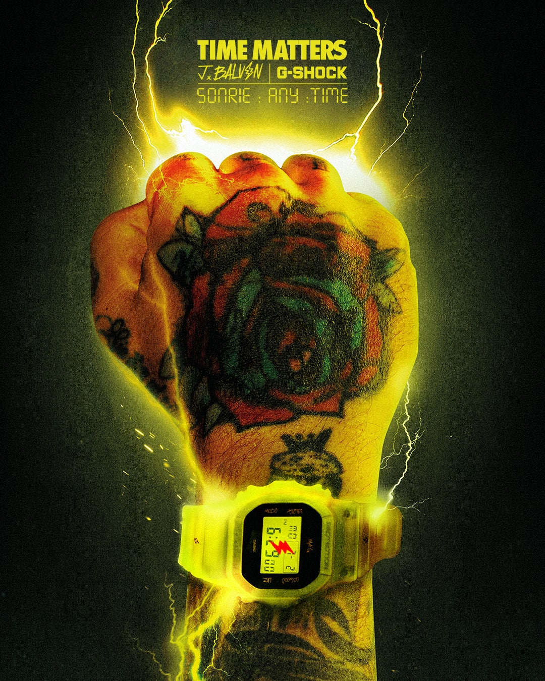 DWE-5600JB-1A9 Reloj G-Shock J Balvin de unisex correa de resina digital