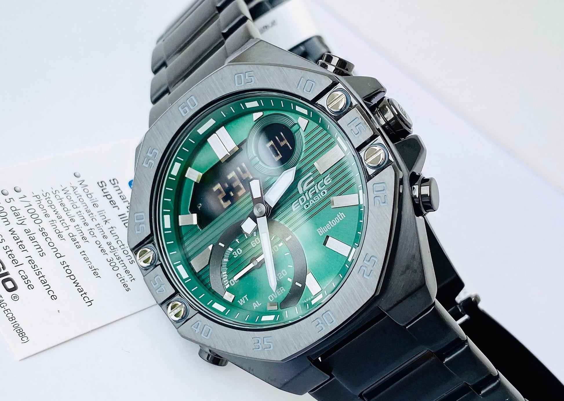 Edifice para Caballero con Bluetooth – ECB-10DC-3A