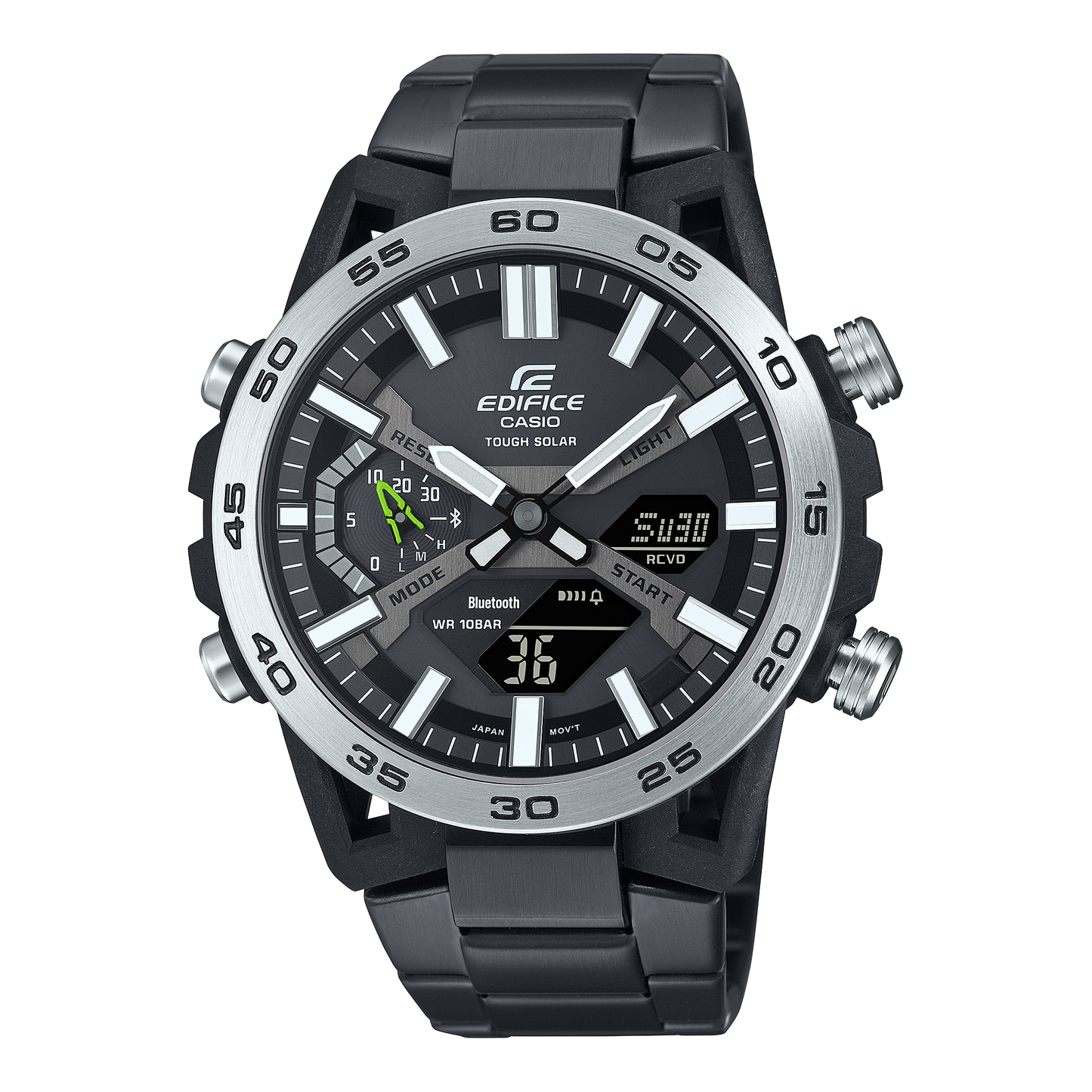 Edifice Sospensione de hombre pulsera de metal – ECB-2000DD-1A