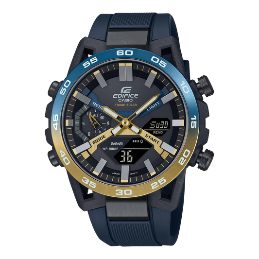 Edifice Sospensione de caballero pulsera de silicona – ECB-2000NP-1A