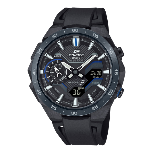 Edifice Windflow de hombre banda de silicona – ECB-2200PB-1A