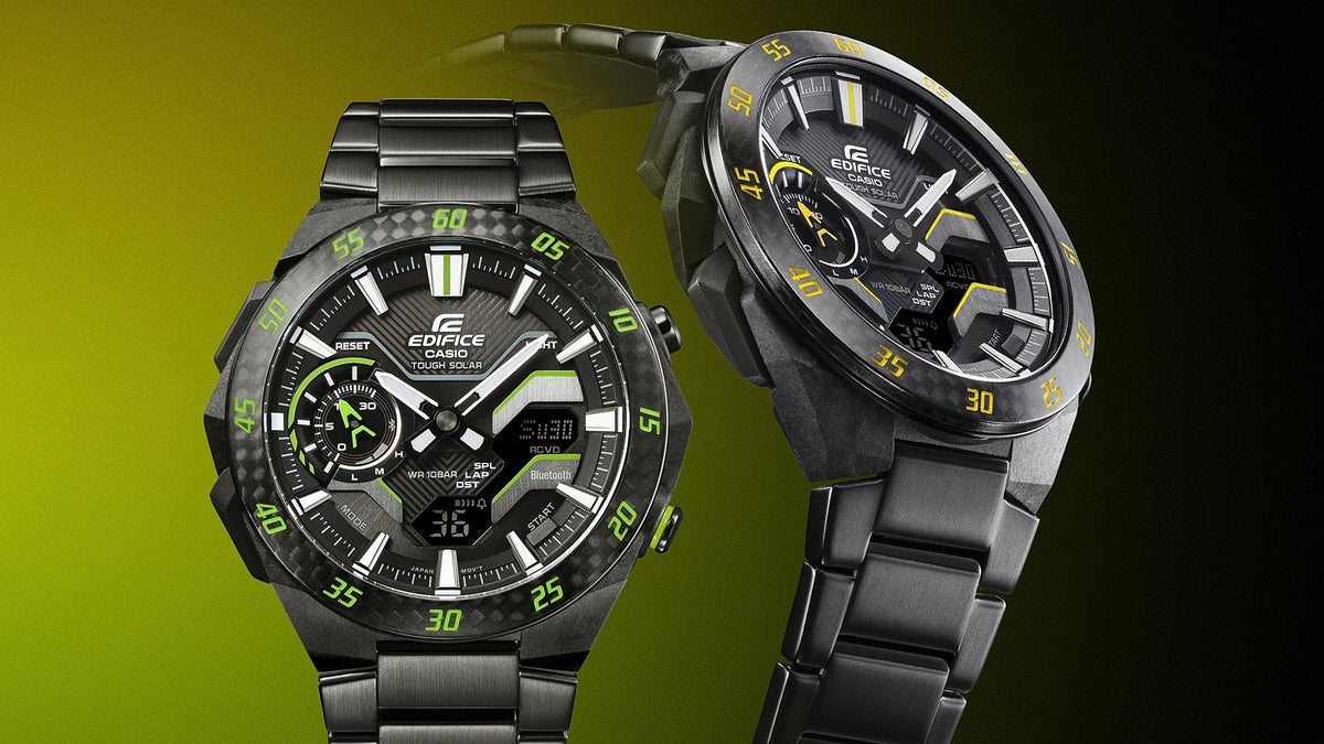 Edifice de caballero pulsera de metal – ECB-2200RC-1A3