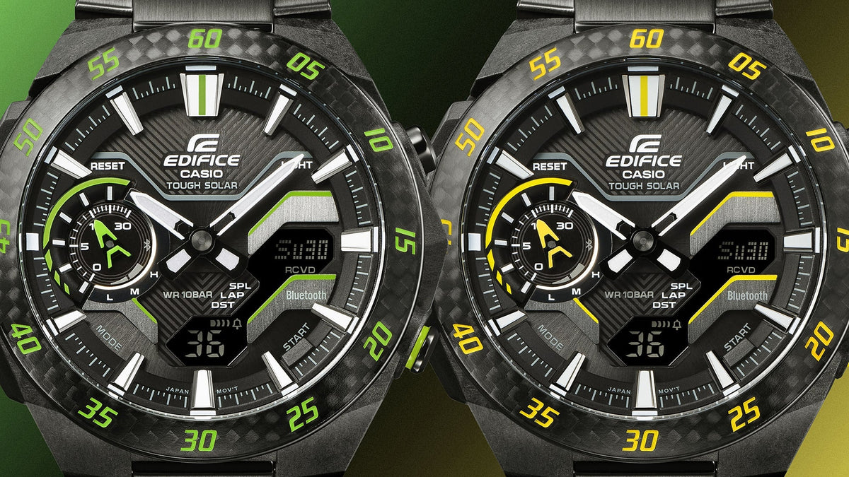 Edifice de caballero pulsera de metal – ECB-2200RC-1A3