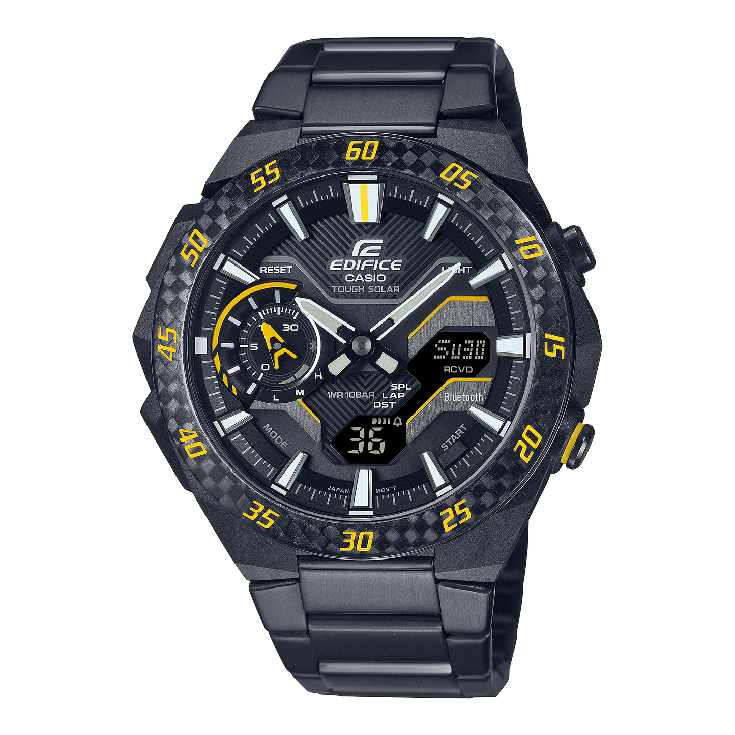 Edifice de caballero pulsera de metal – ECB-2200RC-1A9