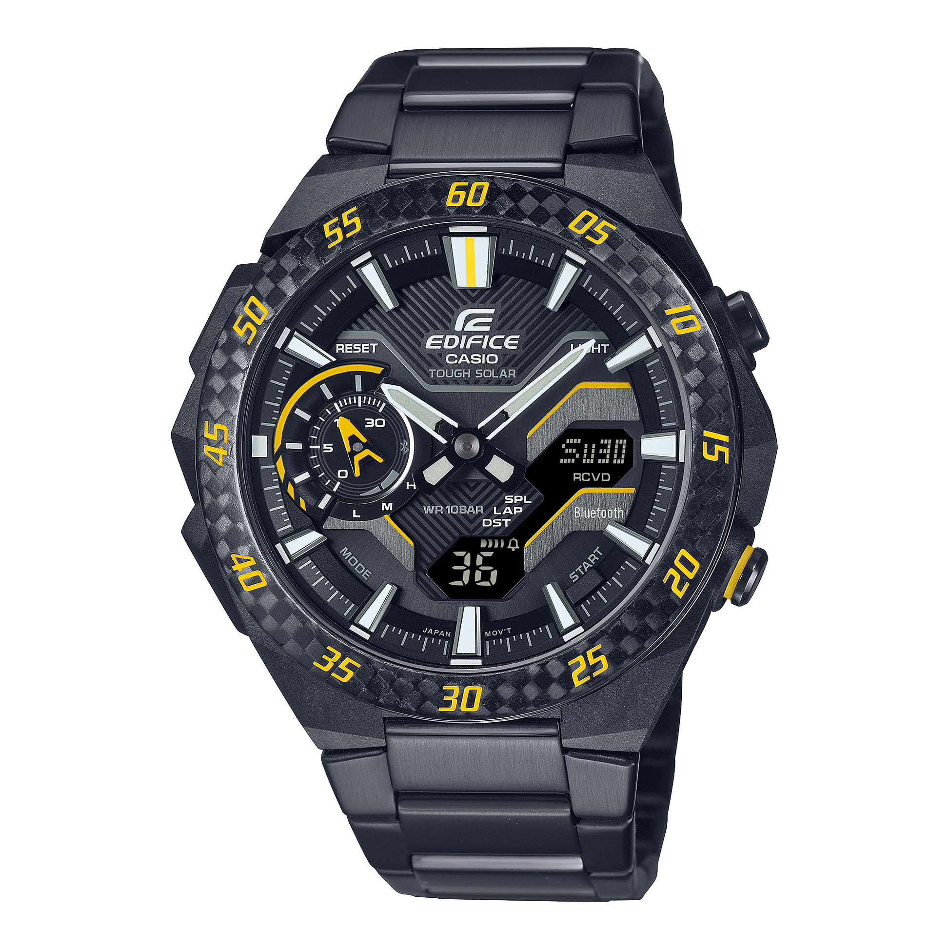 Edifice de caballero pulsera de metal – ECB-2200RC-1A9