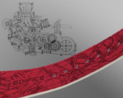 ECB-2300HR-1A Reloj Edifice Sospensione de hombre correa de cuero