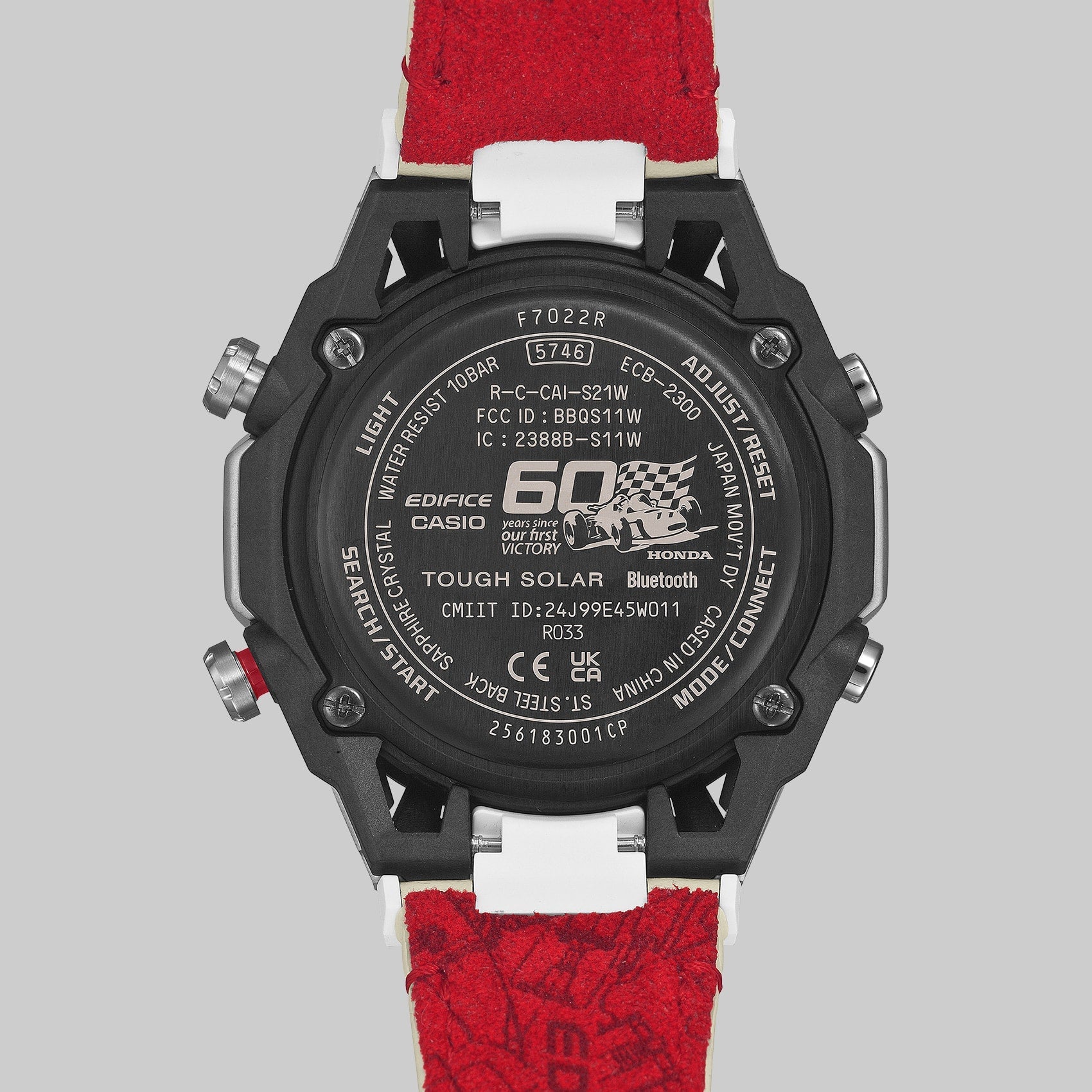 ECB-2300HR-1A Reloj Edifice Sospensione de hombre correa de cuero