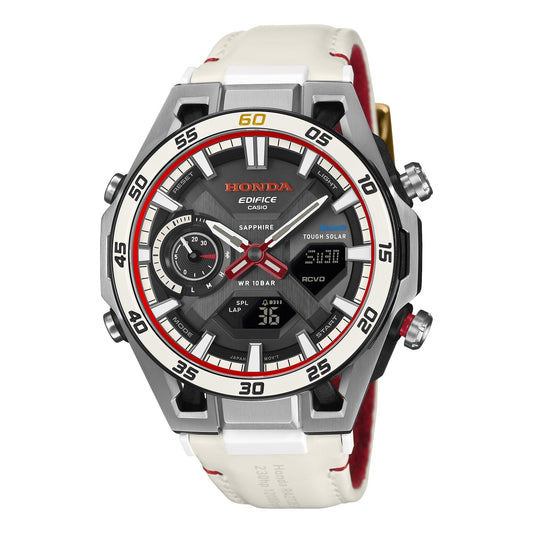 Edifice Sospensione de hombre correa de cuero – ECB-2300HR-1A